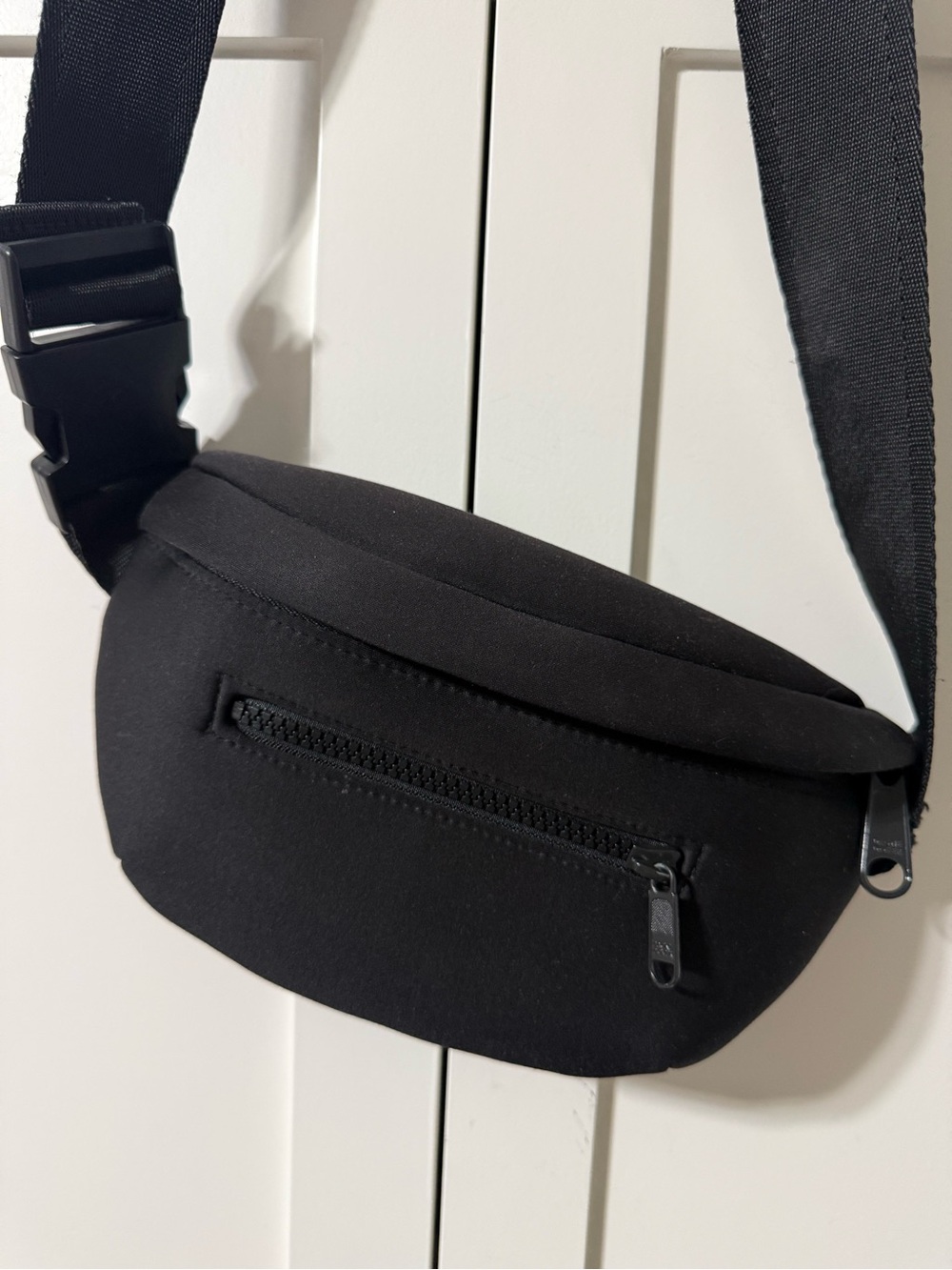Dagne Dover Black Neoprene Belt Bag